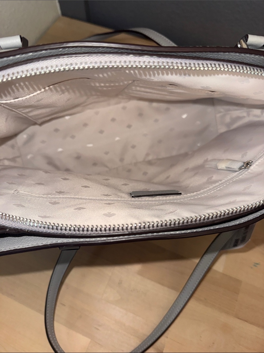 kate spade light gray pebbled leather tote - Picture 7 of 12